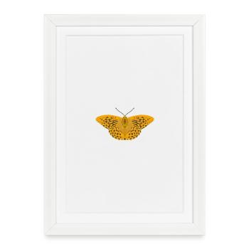 Papillons : Le Manteau de l’Empereur - Affiche encadrée (27 × 37 cm) - blanc - Devant
