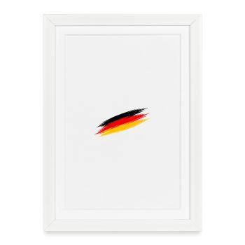 Black-Red-Gold Brush Stripes - Framed poster (27 × 37 cm) - white - Front