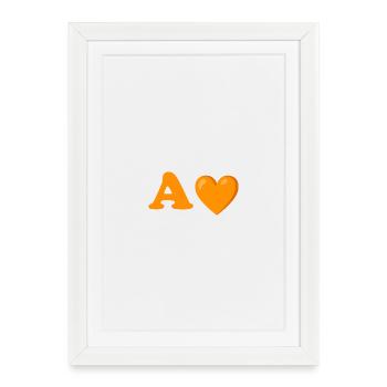 Illustration de coeur doux pour vêtements unisexes - Affiche encadrée (27 × 37 cm) - blanc - Devant