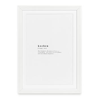 Définition humoristique de la cuisine - Affiche encadrée (27 × 37 cm) - blanc - Devant