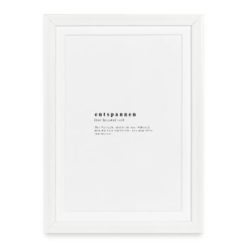 Entspannen - Verb - Definition - Gerahmtes Poster (27 × 37 cm) - Weiß - Vorne