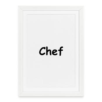 Chef  - Framed poster (27 × 37 cm) - white - Front