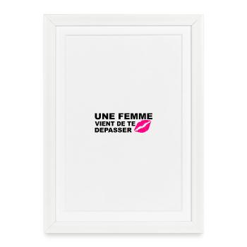 autocollant drôle - Affiche encadrée (27 × 37 cm) - blanc - Devant