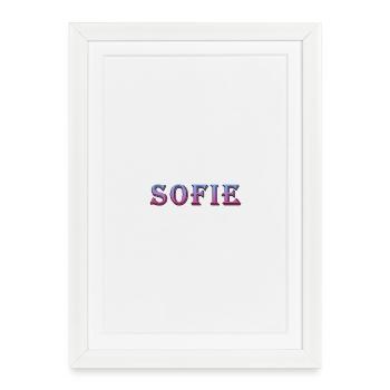 Colorful 3D text with glittering effect - Framed poster (27 × 37 cm) - white - Front