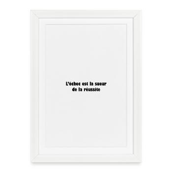 Echec Réussite - Affiche encadrée (27 × 37 cm) - blanc - Devant