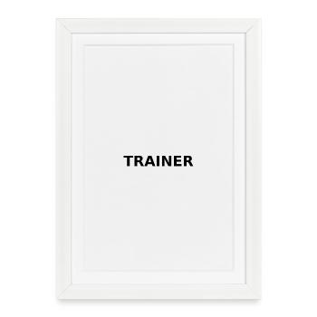 Trainer as lettering - Framed poster (27 × 37 cm) - white - Front