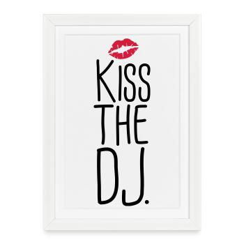 dj - Affiche encadrée (27 × 37 cm) - blanc - Devant
