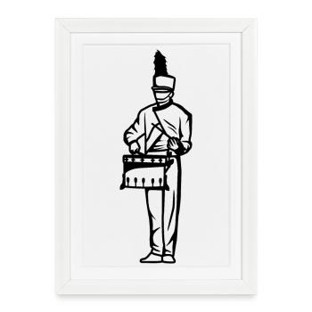 Drummer Boy - Framed poster (27 × 37 cm) - white - Front