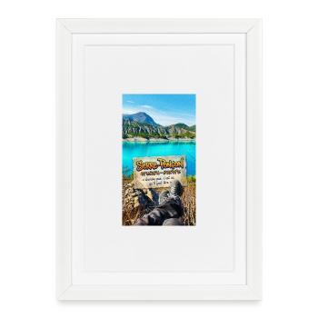 Serre-Ponçon Lac et Randonnée - Affiche encadrée (27 × 37 cm) - blanc - Devant