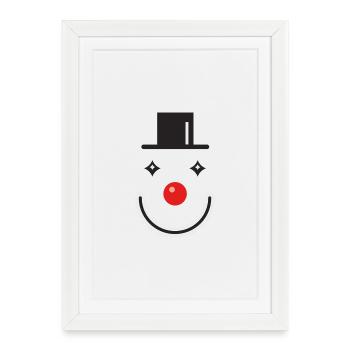 Clown - Framed poster (27 × 37 cm) - white - Front