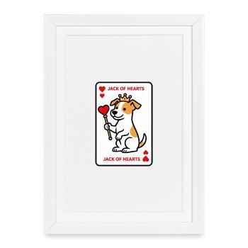 Jack Russell Of Hearts Original Design - Framed poster (27 × 37 cm) - white - Front