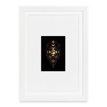 Portail de la pleine lune - Alignement cosmique - Affiche encadrée (27 × 37 cm) - blanc - Devant
