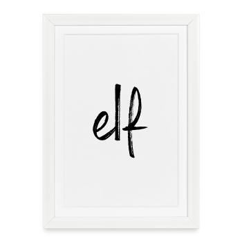 elf 11 Geburtstag Zahl Mannschaft Ziffer Geschenk - Gerahmtes Poster (27 × 37 cm) - Weiß - Vorne