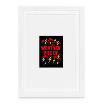 Weather Proof Lightning - Framed poster (27 × 37 cm) - white - Front