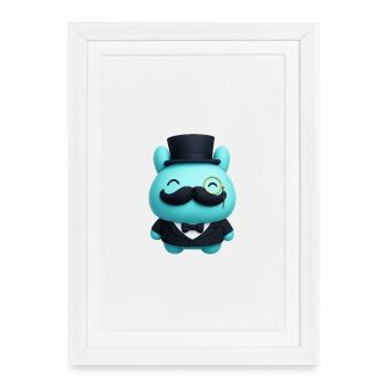 Mr. Ham Elegant Premium Character - Framed poster (27 × 37 cm) - white - Front
