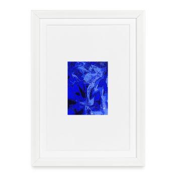 Abstraction bleue - Affiche encadrée (27 × 37 cm) - blanc - Devant