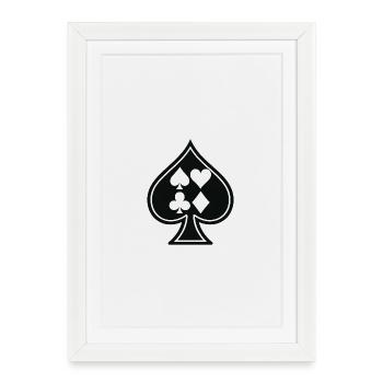 Carré d’As dans l’As de Pique - Affiche encadrée (27 × 37 cm) - blanc - Devant