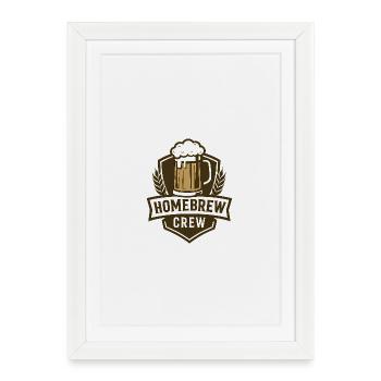 Emblème de l’équipe de la brasserie à domicile - Affiche encadrée (27 × 37 cm) - blanc - Devant