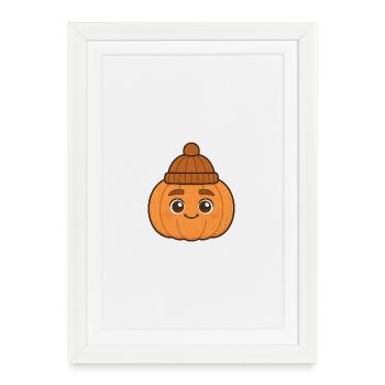 Freddy Citrouille - Affiche encadrée (27 × 37 cm) - blanc - Devant