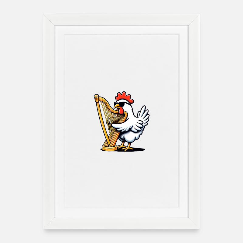 Le céleri Saxy apporte le jazz croquant - Affiche encadrée (27 × 37 cm) - blanc