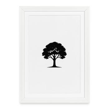 Stylish Tree Art Illustration - Framed poster (27 × 37 cm) - white - Front