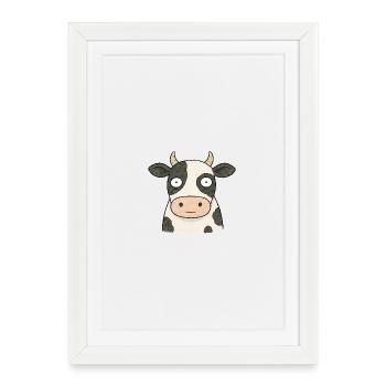 TINY ACTIVISTS | Cow - Framed poster (27 × 37 cm) - white - Front