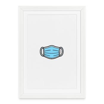 Medical Mask | Protection & Hygiene Symbol - Framed poster (27 × 37 cm) - white - Front