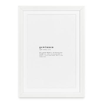 Winning - Verb - The Moment of Happiness - Framed poster (27 × 37 cm) - white - Front