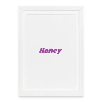 Honey Lively Honeybee Swarm Illustration - Framed poster (27 × 37 cm) - white - Front