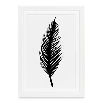 feather - Framed poster (27 × 37 cm) - white - Front
