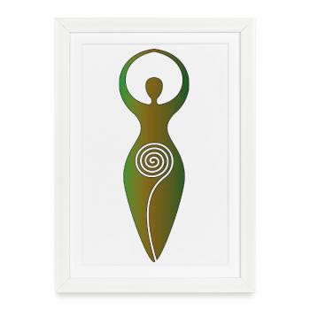 Wiccan Spiral Goddess - Feminine Energy - Framed poster (27 × 37 cm) - white - Front
