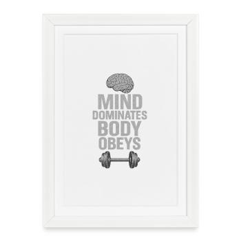 Conception de motivation mentale et forme physique - Affiche encadrée (27 × 37 cm) - blanc - Devant