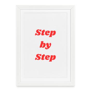 Typographie étape par étape - Affiche encadrée (27 × 37 cm) - blanc - Devant