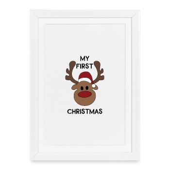 first christmas - Framed poster (27 × 37 cm) - white - Front