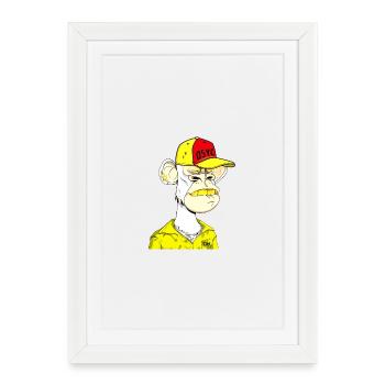 Bonnet de la Rebelle de la rue des singes - Affiche encadrée (27 × 37 cm) - blanc - Devant