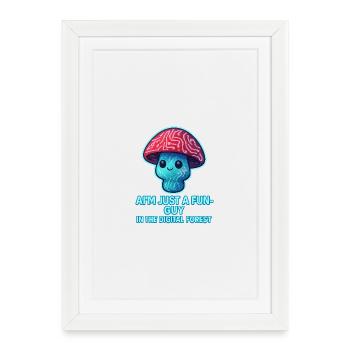 Le gars amusant dans la Forêt Numérique - Affiche encadrée (27 × 37 cm) - blanc - Devant
