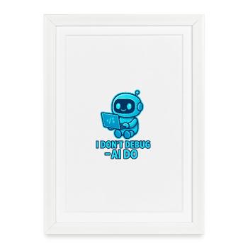 AI Debug: AI takes over debugging - Framed poster (27 × 37 cm) - white - Front