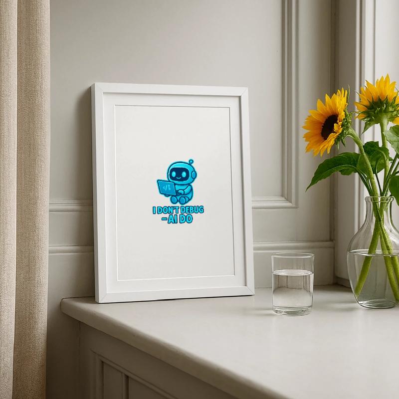 KI Debug: AI übernimmt das Debuggen Gerahmtes Poster (27 × 37 cm)