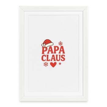 Papa Claus Weihnachtsglanz - Gerahmtes Poster (27 × 37 cm) - Weiß - Vorne