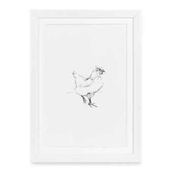 Poulet - Affiche encadrée (27 × 37 cm) - blanc - Devant