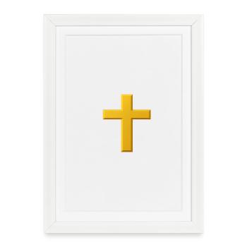 NOUVEAU -- Une touche dorée de foi ! - Affiche encadrée (27 × 37 cm) - blanc - Devant