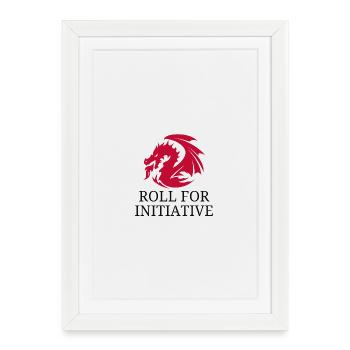 Roll For Initiative – Fire Dragon - Framed poster (27 × 37 cm) - white - Front