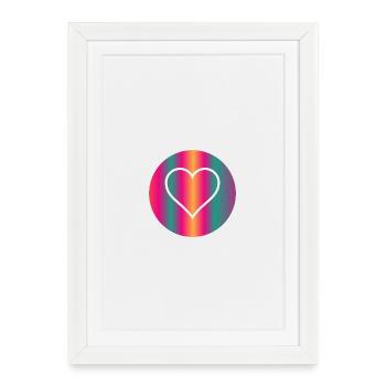 HEART. THANK YOU. MISTRESS. MASTER. THANK YOU MISTRESS. - Framed poster (27 × 37 cm) - white - Front