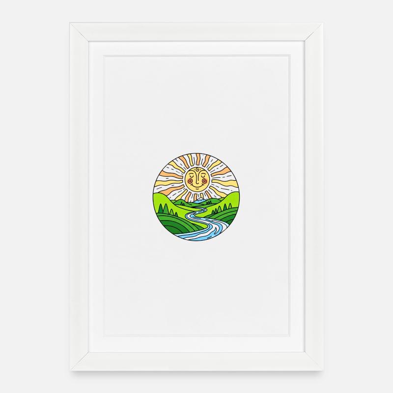 Sunshine - Framed poster (27 × 37 cm) - white