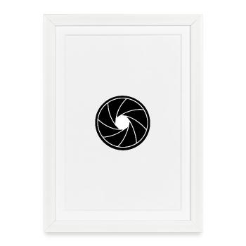 Aperture Spiral Black & White - Framed poster (27 × 37 cm) - white - Front