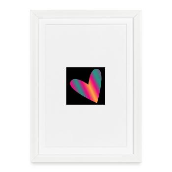 COEUR - Affiche encadrée (27 × 37 cm) - blanc - Devant