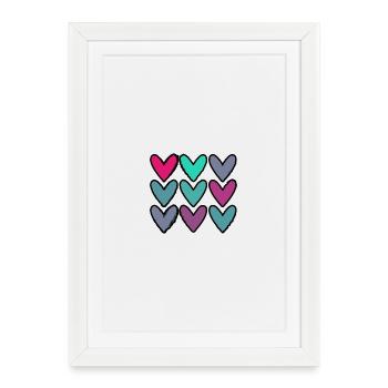 PAAR. ICH HABE GERADE GEHEIRATET. Junggesellinnenabschied. VALENTINSTAG. LIEBE. - Gerahmtes Poster (27 × 37 cm) - Weiß - Vorne
