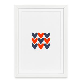 COUPLE. JUST MARRIED. EVJF. SAINT VALENTIN. MARIES - Affiche encadrée (27 × 37 cm) - blanc - Devant