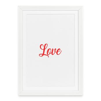 COUPLE. VALENTINE'S DAY. HEART. CHRISTMAS. JUST MARRIED. - Framed poster (27 × 37 cm) - white - Front