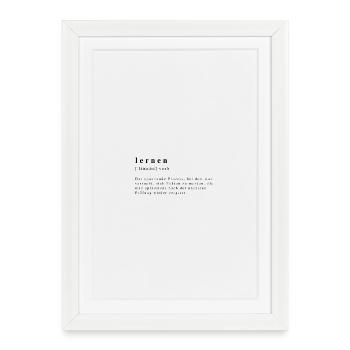 Apprentissage - Verbe - Définition - Transcription phonétique - Affiche encadrée (27 × 37 cm) - blanc - Devant